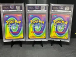 1999 Topps Pokemon The Movie Edition Rainbow Foil Dratini/Dragonair/Dragonite - Image 2