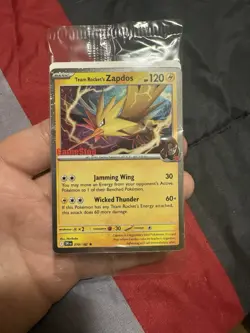 Pokemon TCG Team Rocket’s Zapdos - Destined Rivals GameStop Promo, Sealed - Image 1