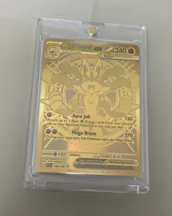 Pokemon Mega Lucario EX Gold Secret Rare ME01 188/132 Mega Hyper Rare 340 HP - Image 1