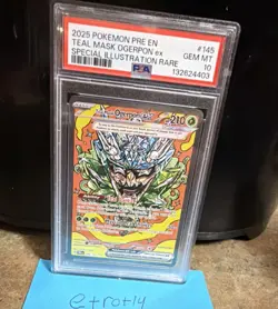 Pokemon Teal Mask Ogerpon ex PSA 10 145/131 Prismatic Evolutions Holo Rare - Image 3