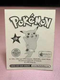 Magmar 126 Series 1 Merlin Nintendo Pokemon Sticker - Image 2