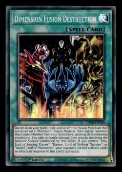 Dimension Fusion Destruction SDSA-EN046 SR Sacred Beasts Yu-Gi-Oh NM - Image 1