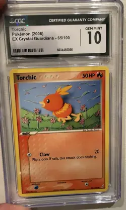 5-card Pokemon Slab Lot - Hippowdon, Shelton, Torchic, Crocalor, Typhlosion - Image 4