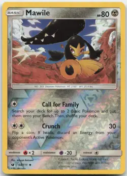 Mawile 64/111 Reverse Holo SM - Crimson Invasion Pokemon Card NM - Image 1