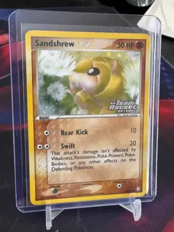 Sandshrew Reverse Holo 74/109 Team Rocket Returns Pokemon Card 2004 Stamped - Image 1