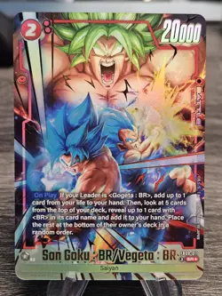 Dragon Ball Super Card Game Son Goku : BR/Vegeta : BR Alternate Art SR FB09-011 - Image 2