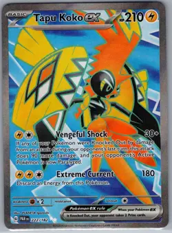 Tapu Koko ex 222/182 SV04: Paradox Rift - Pokemon Card - NM - Image 1