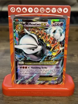 Pokemon M Mega Mewtwo EX Ultra Rare Holo TCG Card 63/162 XY Breakthrough - Image 1