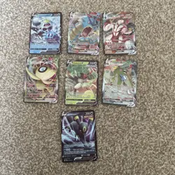7 mix Pokemon Cards Game TCG Gyarados Umbreon Celebi VMAX Basico Holo SPANISH - Image 1