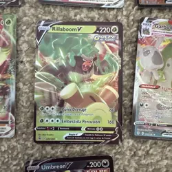 7 mix Pokemon Cards Game TCG Gyarados Umbreon Celebi VMAX Basico Holo SPANISH - Image 4