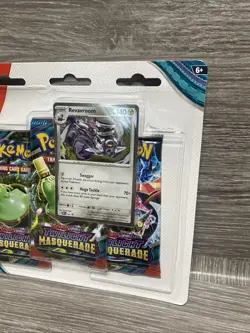 Pokemon TCG Scarlet & Violet Twilight Masquerade 3 Pack Blister Revavroom Sealed - Image 3