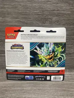 Pokemon TCG Scarlet & Violet Twilight Masquerade 3 Pack Blister Revavroom Sealed - Image 4