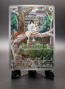 Pokemon TCG Meowth 106/094 Me02: Phantasmal Flames Illustration Rare NM - Image 1