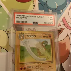 PSA 7 1997 pocket monsters Japanese jungle marowak #105 Pokemon WOTC TCG card . - Image 2