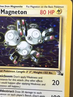 Pokemon Magneton 11/62 (1st Edition) Fossil Holo *Near Mint* - Image 3