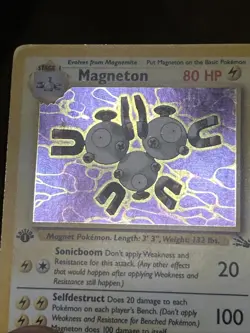 Pokemon Magneton 11/62 (1st Edition) Fossil Holo *Near Mint* - Image 4