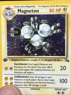 Pokemon Magneton 11/62 (1st Edition) Fossil Holo *Near Mint* - Image 5