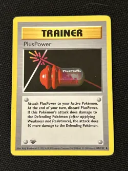 Pokemon PlusPower 084/102 (1st Edition) Base Set (Shadowless) Regular - Image 1