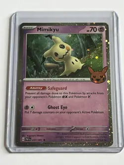 Mimikyu 37 / 91 Pokemon Trick or Trade 2024 Near Mint Cosmos Holo Rare - Image 1