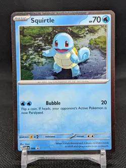 2 SWIRL Pokemon TCG Squirtle 048 Cosmos Holo Black Star Promo - Image 1