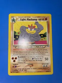 Pokemon TCG Light Machamp Neo Destiny 25/105 Regular Unlimited Rare - Image 1