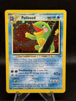 Politoed Holo Rare Neo Discovery 8/75 Vintage 2001 Pokemon TCG Set - Image 1