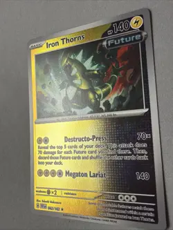 Pokemon TCG * SV Temporal Force * 62/162 Iron Thorns REVERSE HOLO Rare FRESH PK - Image 2