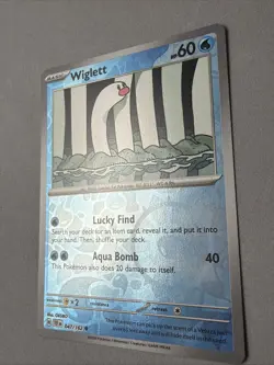 Pokemon TCG * SV Temporal Force * 47/162 Wiglett REVERSE HOLO Common * FRESH PK - Image 2