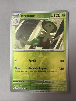 Pokemon TCG * SV Temporal Force * 7/162 Breloom REVERSE HOLO Common * FRESH PK - Image 1