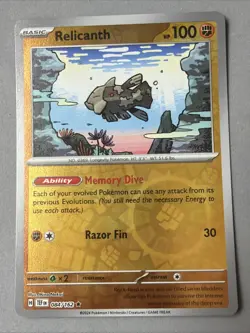 Pokemon TCG * SV Temporal Force * 84/162 Relicanth REVERSE HOLO Rare * FRESH PK - Image 1