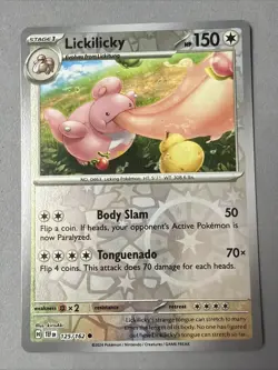 Pokemon TCG * SV Temporal Force * 125/162 Lickilicky REVERSE HOLO Common * NM - Image 1