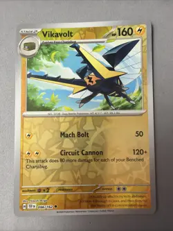 Pokemon TCG * SV Temporal Force * 56/162 Vikavolt REVERSE HOLO Uncommon * NM - Image 1