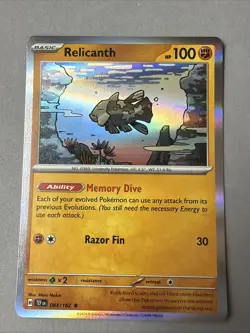 Pokemon TCG * SV Temporal Force * 84/162 Relicanth Holo Rare * FRESH PK - Image 1