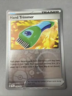 Pokemon TCG * SV Temporal Force * 150/162 Hand Trimmer REVERSE HOLO Uncommon - Image 1