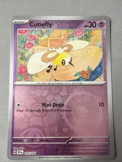 Pokemon TCG * SV Temporal Force * 75/162 Cutiefly REVERSE HOLO Common * FRESH PK - Image 1
