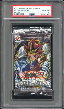2002 Yu-Gi-Oh! Metal Raiders 1st Edition Retail Sealed Pack PSA 10 POP 5 MS560 - Image 1