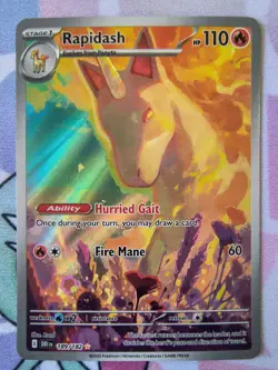 Pokemon Card TCG - Rapidash - 189/182 - Destined Rivals - Illustration Rare - Image 1