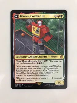 Blaster Combat DJ / Morale Booster MTG Magic the Gathering Card NM Near Mint BOT - Image 1