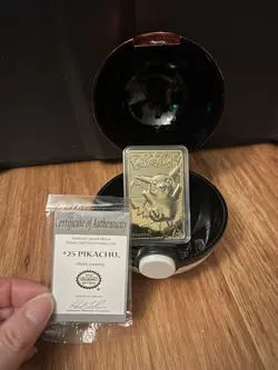 1999 Pikachu Pokemon 24K Gold Plated Trading card Limited Edition Burger King - Image 1