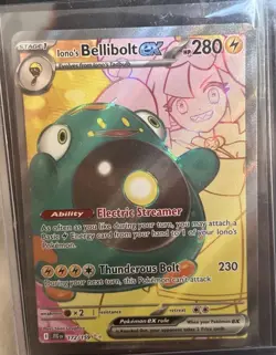 Iono's Belibolt EX Ultra Rare Full Art 172/159 Pokemon Trading Card TCG - Image 1