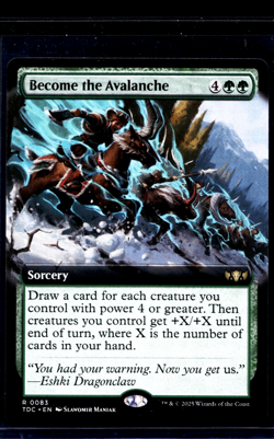 MTG Magic The Gathering TDC Tarkir Dragonstorm Borderless Become the Avalanche - Image 1