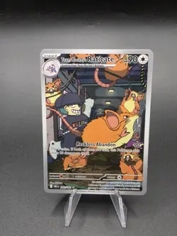 Team Rocket's Raticate 202/182 Destined Rivals Illustration Rare Pokemon TCG - Image 1