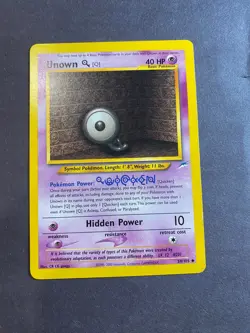 Unown [Q] 59/105 Neo Destiny Regular Pokemon TCG Card RARE - Image 1