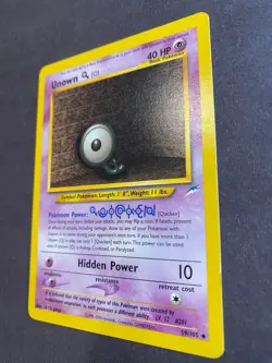 Unown [Q] 59/105 Neo Destiny Regular Pokemon TCG Card RARE - Image 3