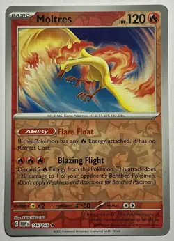 Moltres 146/165 (NM) Reverse Holo Scarlet & Violet: 151 2023 Pokemon Card TCG - Image 1