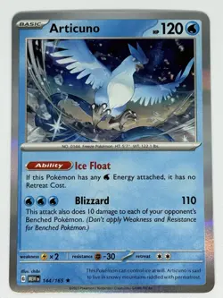 Articuno Holo Rare 144/165 Scarlet & Violet 151 Pokemon Card NM - Image 1