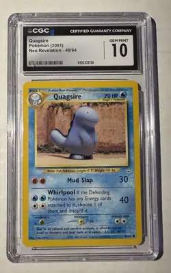 2001 Pokemon Neo Revelation - Quagsire CGC 10 Gem Mint 48/64 - Image 1