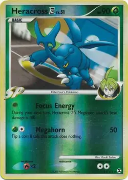 1x Heracross [4] - 24/111 - Rare - Reverse Holo Lightly Played Pokemon Platinum - Image 1