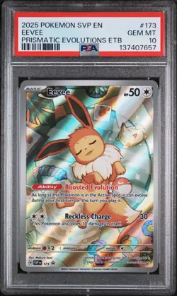 PSA 10 POKEMON 2025 SVP EN EEVEE PRISMATIC EVOLUTIONS ETB PROMO #173 - Image 3