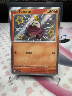 Pokemon TCG Fuecoco Black Star Promo SVP079 Holo Card Paldean Fates - Image 1